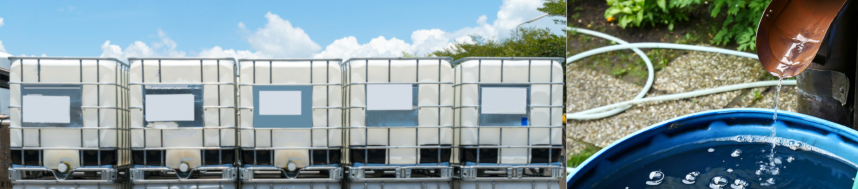 IBCs lined up